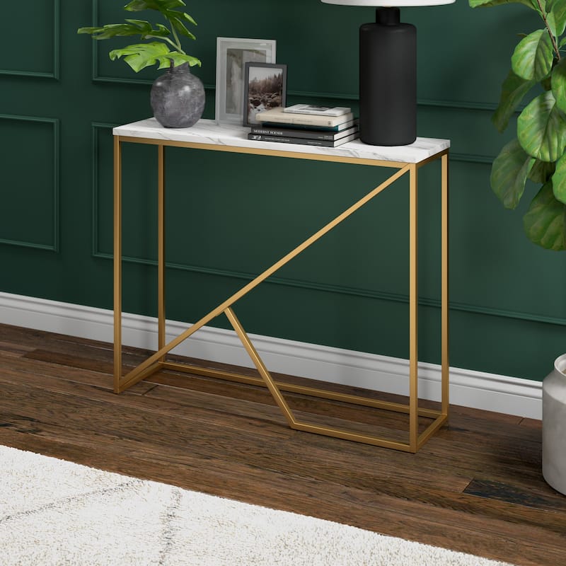 Stella 36" Wide Console Table with Faux Marble Top
