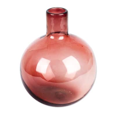 Novica Handmade Bordeaux Dream Handblown Glass Vase