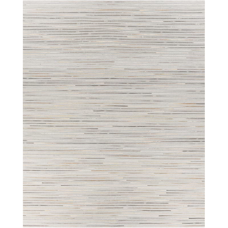 Coreen Handmade Modern Striped Hair on Hide Area Rug