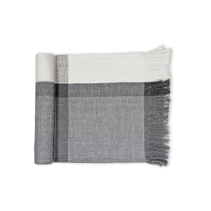 SERENE 100% Flax Linen Table Runner | Handmade | Fairtrade | Upcycled | Nature-Inspired Decor by Sustainable Threads
