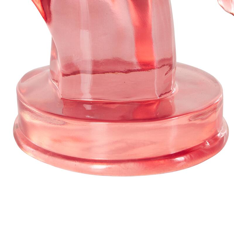 Green, Light Blue or Pink Resin Tinted Horse Decorative Sculpture