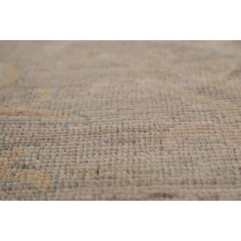 Earth Tone Oushak Vegetable Dye Turkish Area Rug Handmade Wool Carpet - 9'4"x 11'8"