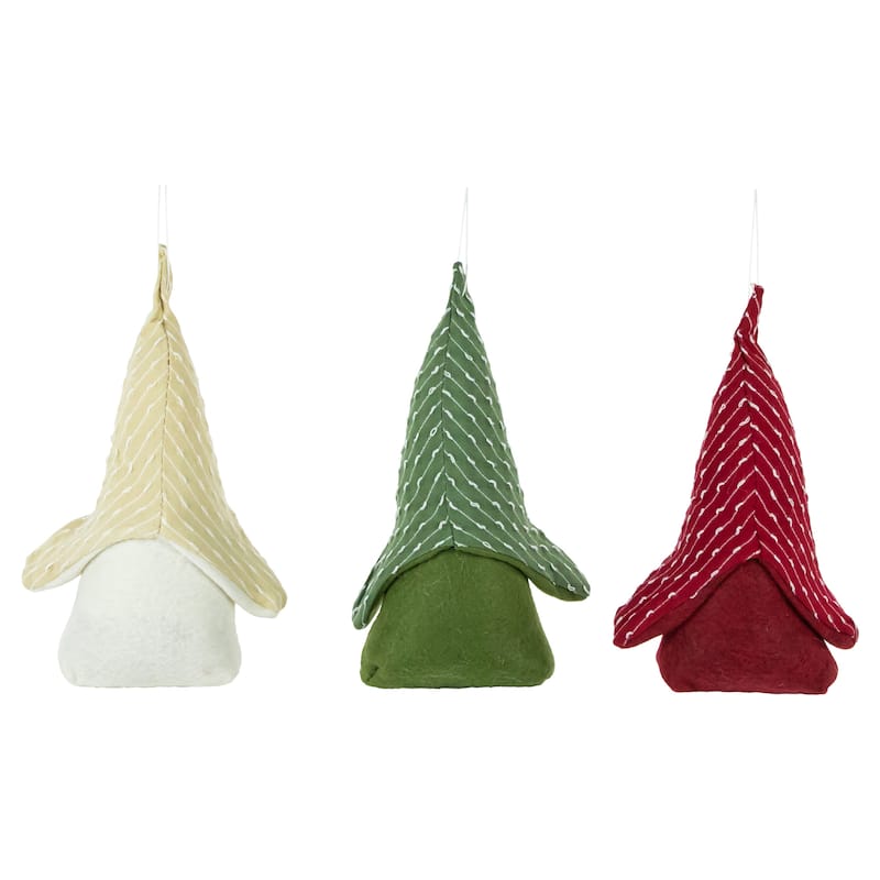 Standing Plush Gnomes Christmas Figurine Ornaments - 8.5" - Set of 3