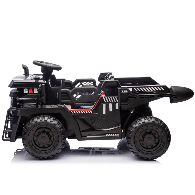 24V Two-seater Kids Ride On Electric Car W/parents control,Seat width 19.69in,E-rear dump,For Kids Aged 3+