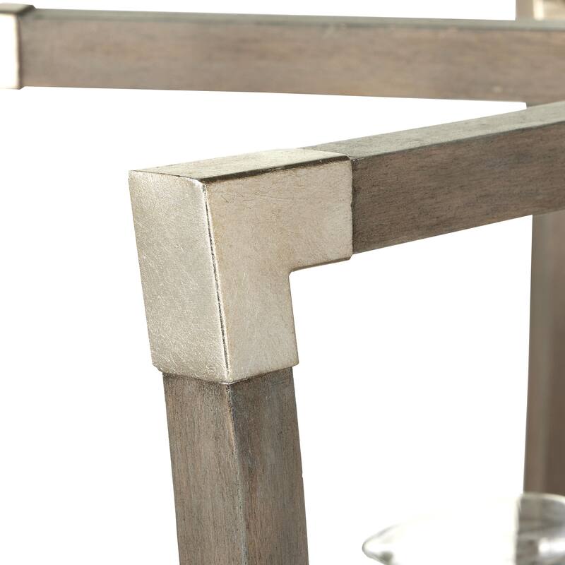 Currey & Company Bastian Small Gray Semi-Flush Mount - 18.75"h x 27"dia