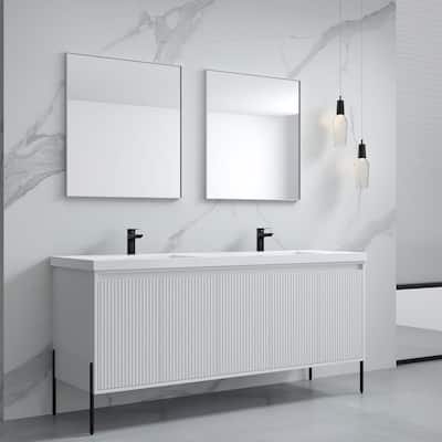 Ripple 72" Double Bathroom Vanity Kit (Assembly Required)