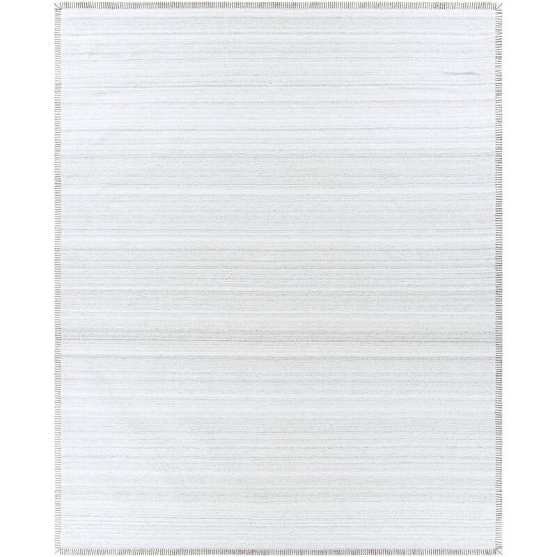 Fayla Handmade Solid Striped Viscose Area Rug