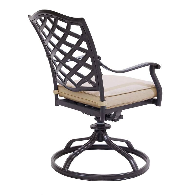 Deer Lake Aluminum Dining Swivel Chairs with Cushions (Set of 2) by Havenside Home