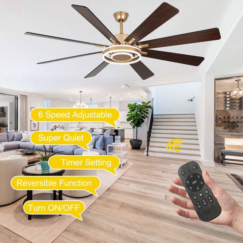 20"/24"/72" Oaks Aura Cotti Low Profile Dimmable Smart Ceiling Fan with Lights 6-Speed Flush Mount Modern Remote