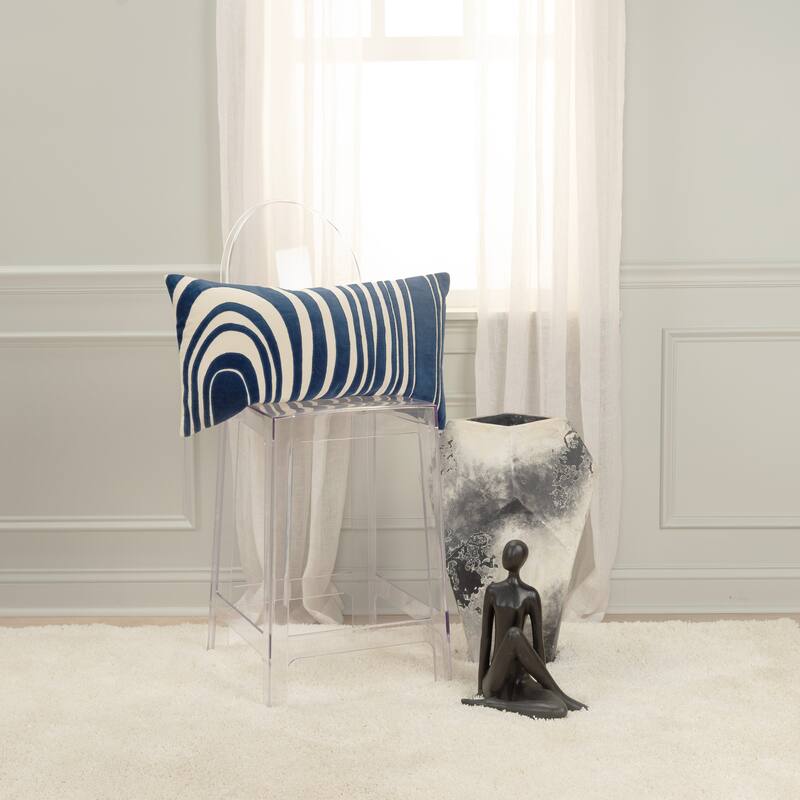 Rizzy Home Transitional Down Filled Pillow - 14"x26"