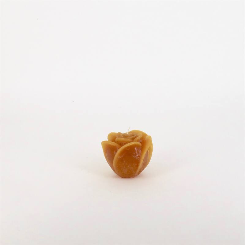 Small 1-Wick Rose Candle 3.35"Dia x 2.55" Chamois - Chamois