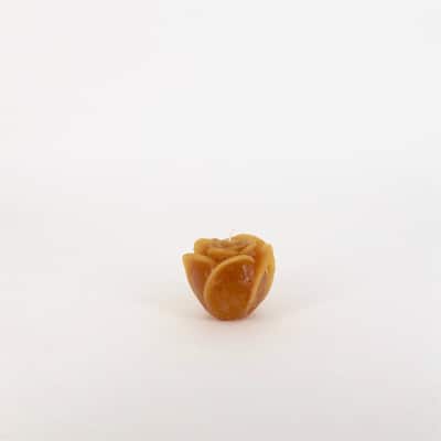Small 1-Wick Rose Candle 3.35"Dia x 2.55" Chamois - Chamois