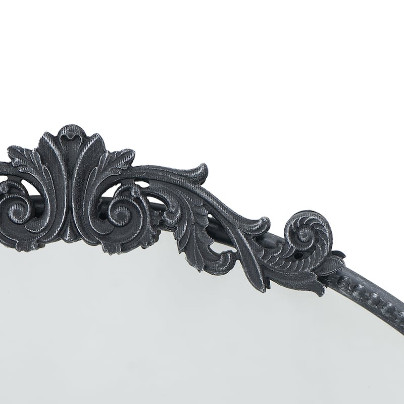 30" x 32" Classic Design Round Mirror with Baroque Inspired Frame