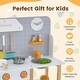 preview thumbnail 5 of 9, Costway Wooden Kid's Play Kitchen Set Pretend Chef Cooking Toy with - See Details