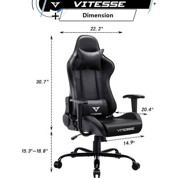 dimension image slide 4 of 8, BOSSIN Gaming Chair High Back Computer Office Chair with Lumbar Support and Headrest
