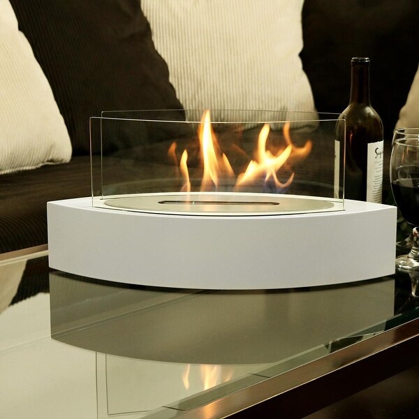 Home Kitchen Bio Ethanol Fireplace Round Indoor Outdoor Camping