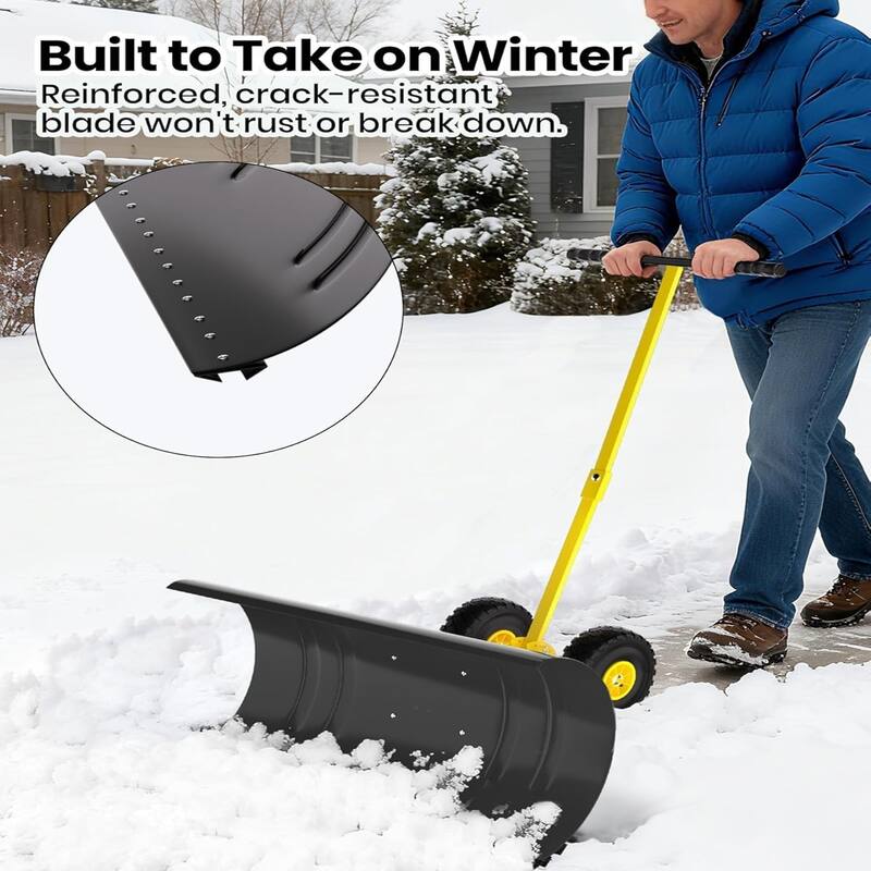 29-Inch Heavy-Duty Steel Snow ShovelSingle Pole