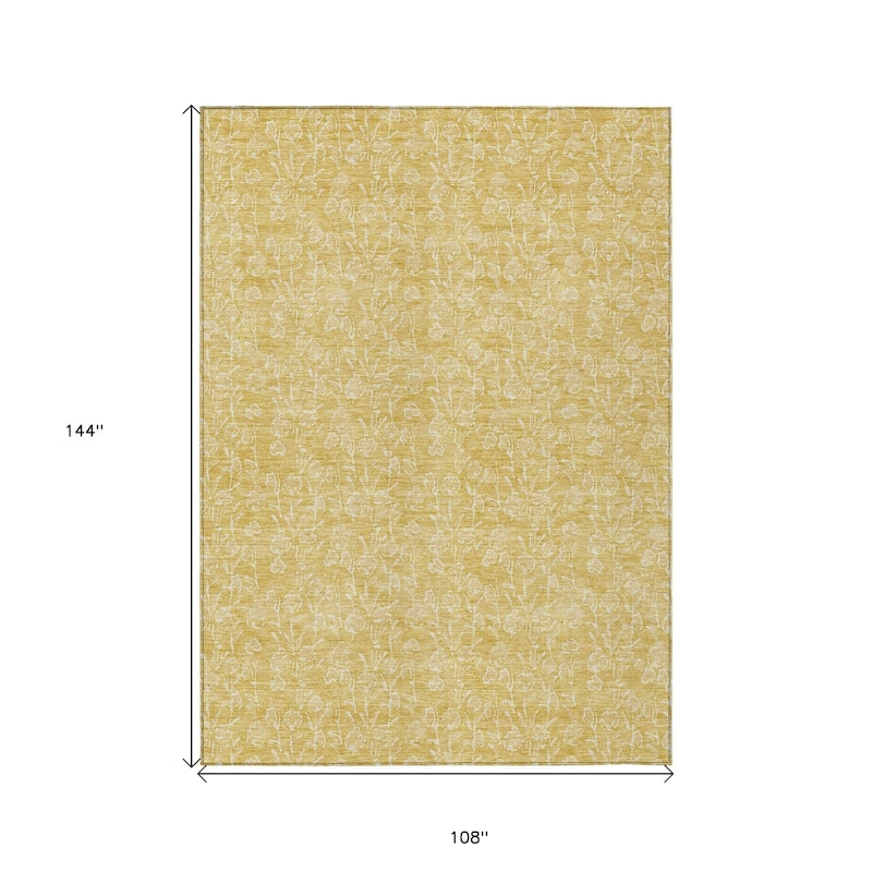 HomeRoots Floral Transitional Rectangle Outdoor Rug
