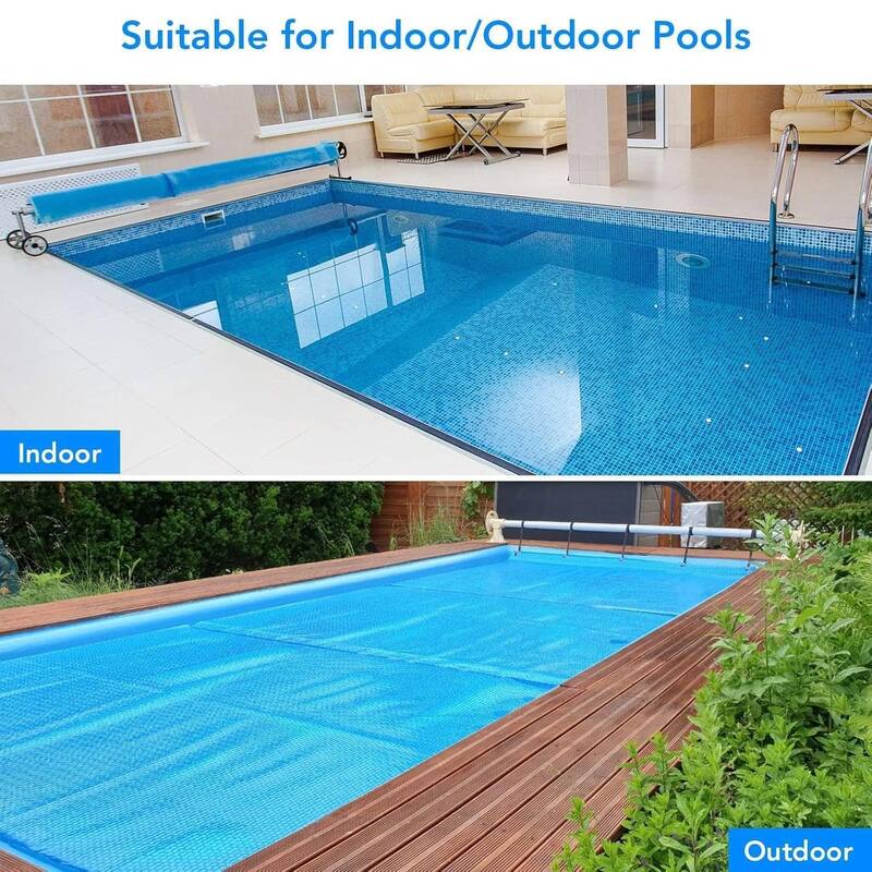 UV-Resistant Fade Resistant 12-Mil Solar Pool Cover for Inground Pool