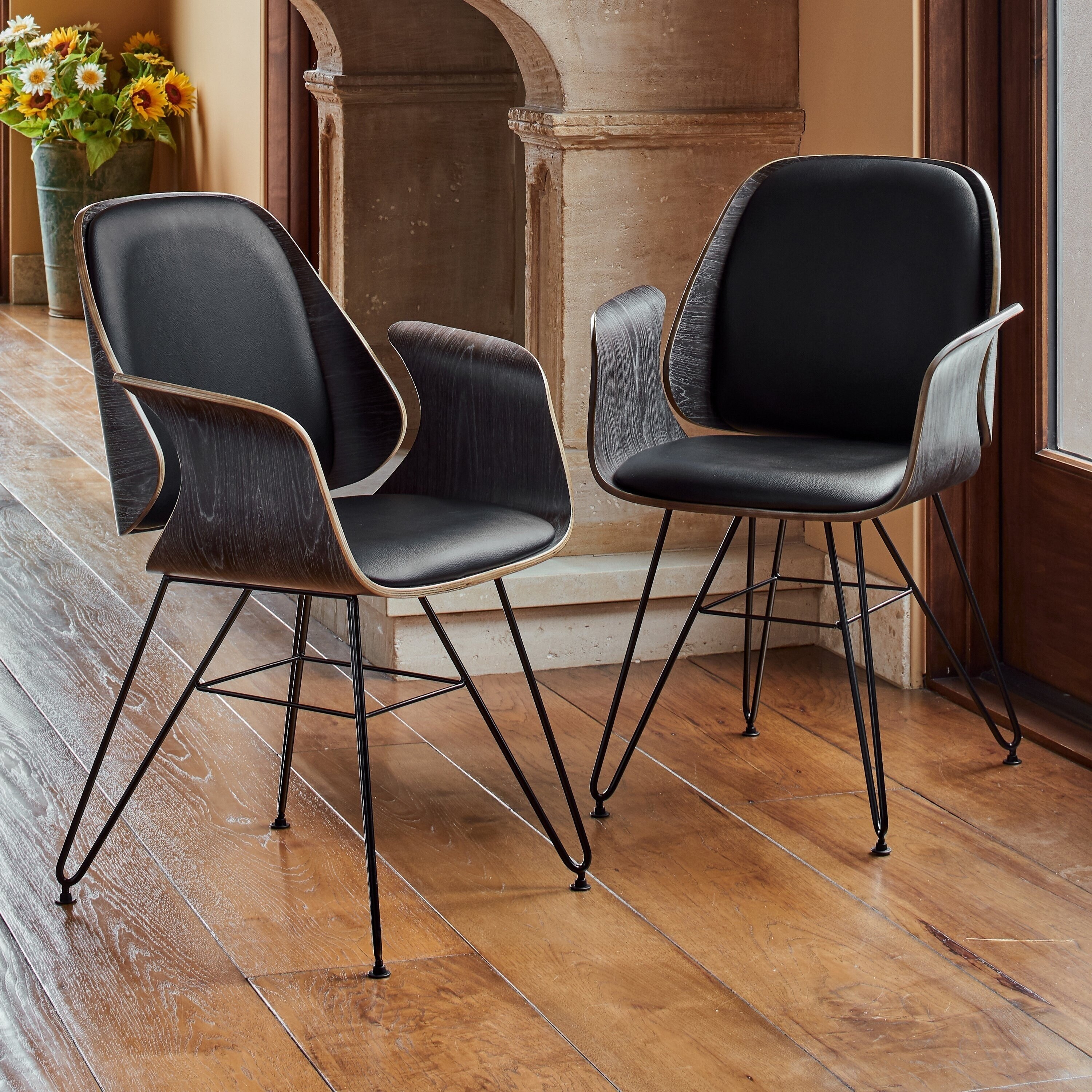 Corvus Marsala Industrial Mid-Century Accent Chair - Overstock