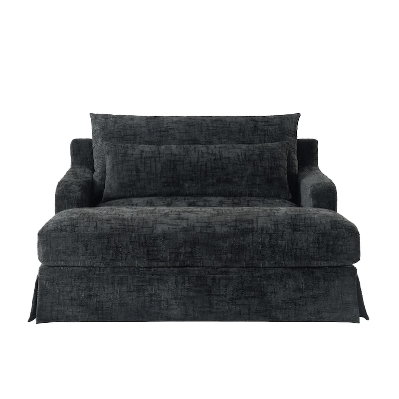 GDFStudio - 93.7" Modular Chenille Sectional Sofa Bed with USB