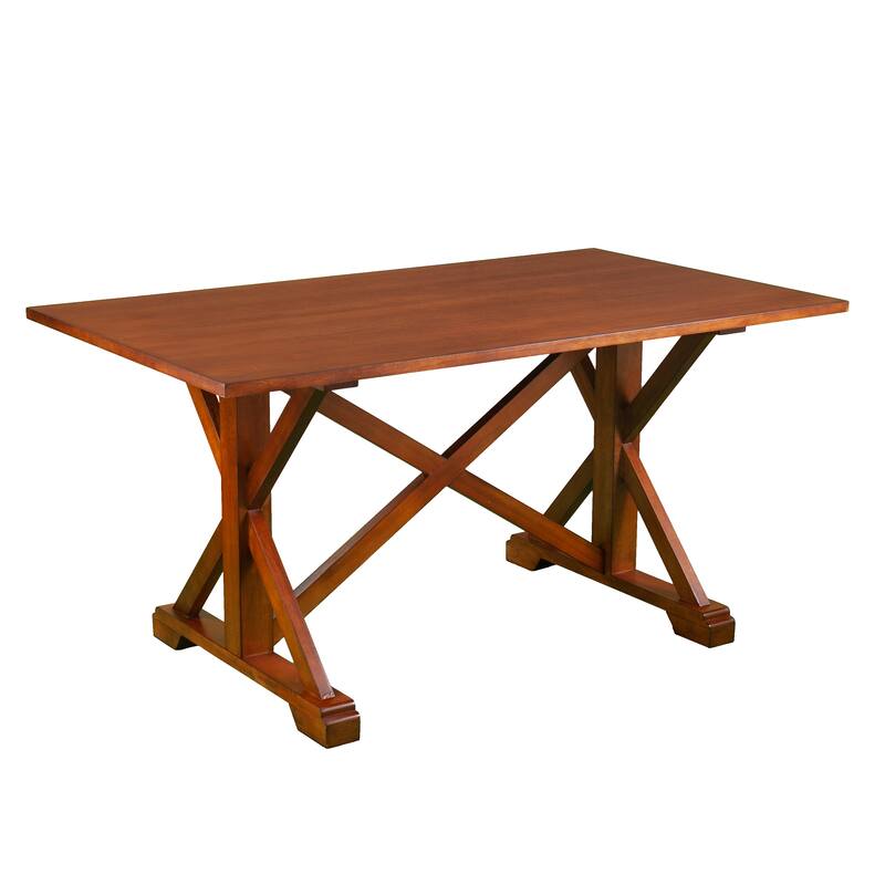 SEI Furniture Oriaga Farmhouse Trestle Dining Table
