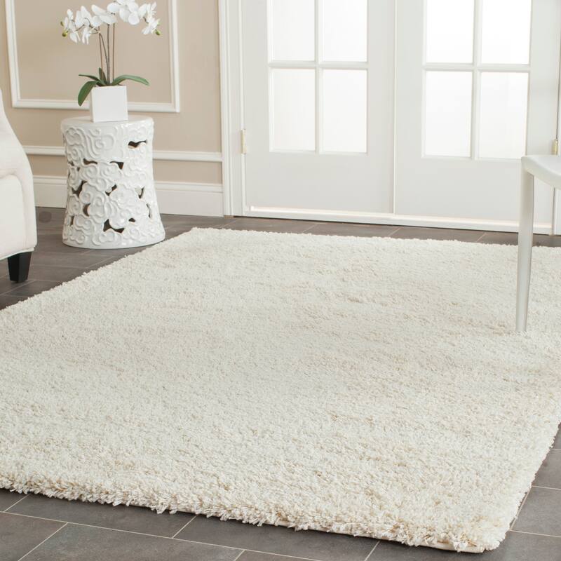 SAFAVIEH California Shag Izat 2-inch Thick Area Rug - 3' x 5' - Ivory