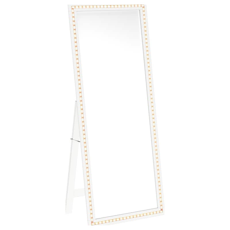 Windrose 28 x 67 Inch Tempered LED Standing Mirror