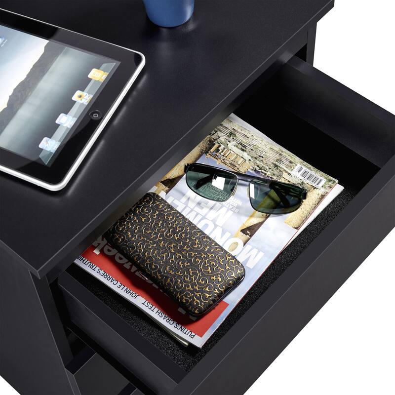 Yaheetech 3-Drawer Vertical Nightstand Sofa Side Table for Bedroom, Living Room