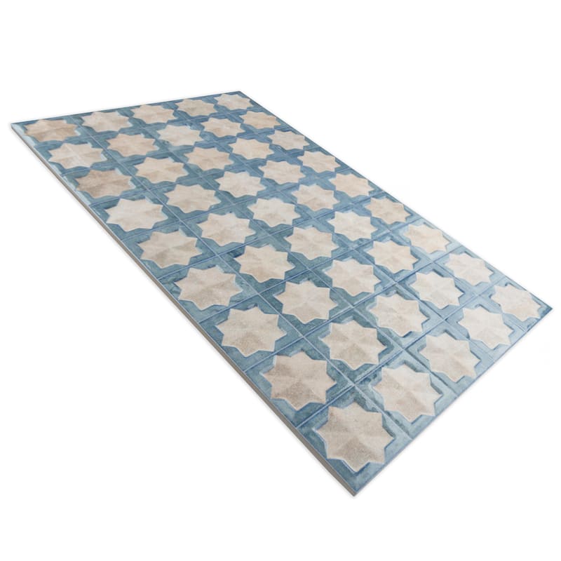 Merola Tile Tetuan Astre Arena Aqua 12-1/8" x 21-7/8" Porcelain Wall Tile