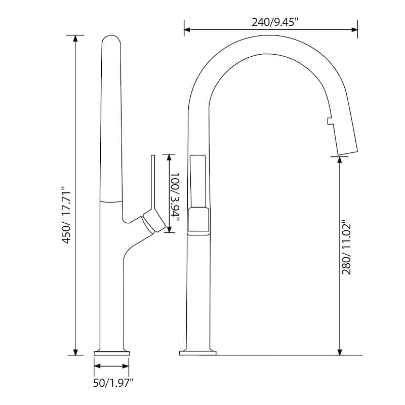 Single Handle Kitchen Faucet with Pull Down Sprayer Brass Single Hole Brass Pull Down Kitchen Sink Faucets