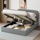 preview thumbnail 2 of 19, Nestfair Queen Size Upholstered Platform Bed with Hydraulic Storage System