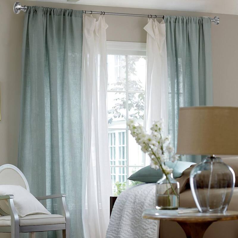 1-inch Diameter Semplice Adjustable Single Drapery Curtain Rod
