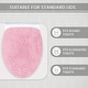 preview thumbnail 178 of 189, Home Weavers Waterford Collection Cotton Toilet Lid Rug | Elastic Fit | Fit Most Standard Toilet Lid | 18"x18"