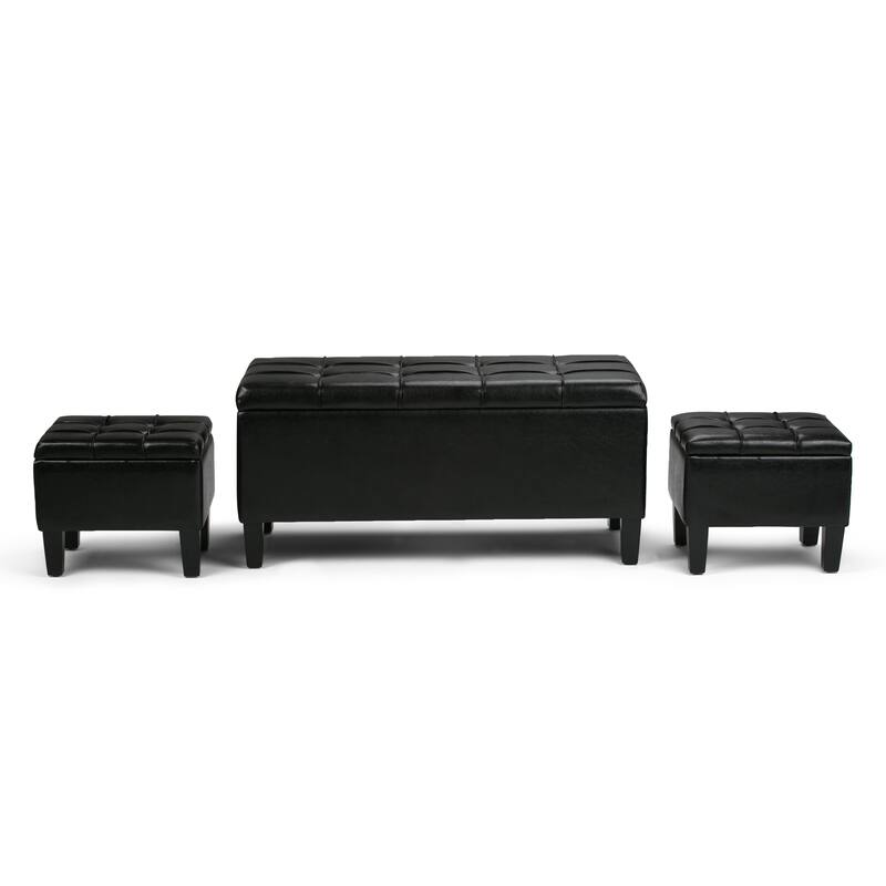 WYNDENHALL Lancaster 44 inch Wide Contemporary Rectangle Storage Ottoman