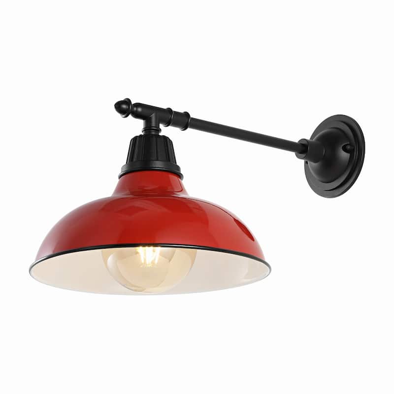 12.25" Indoor/Outdoor LED Arm Sconce, By JONATHAN Y - 12.25 - Red