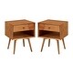 preview thumbnail 8 of 24, Middlebrook Mid-Century Solid Wood 1-Drawer Nightstand, Set of 2