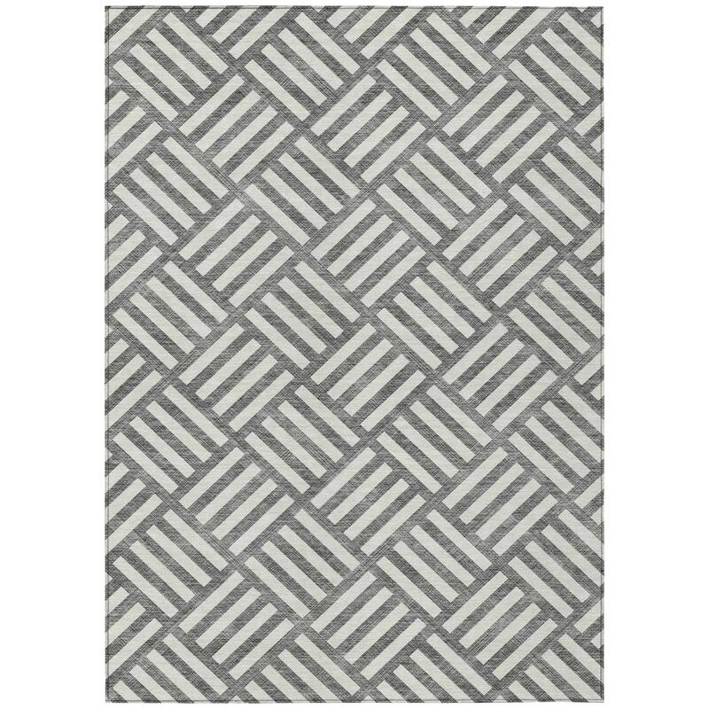 Machine Washable Indoor/ Outdoor Chantille Contemporary Geo Rug