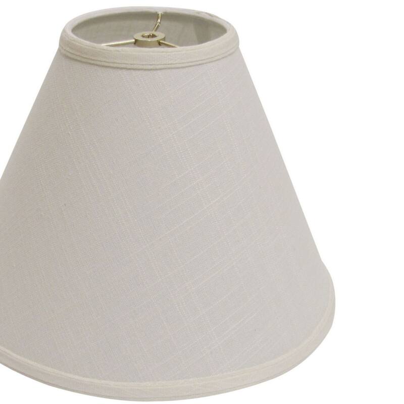 Deep Hardback Lampshade with Washer Fitter, White