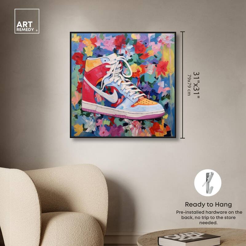 Whimsical Sneaker Canvas by Art Remedy