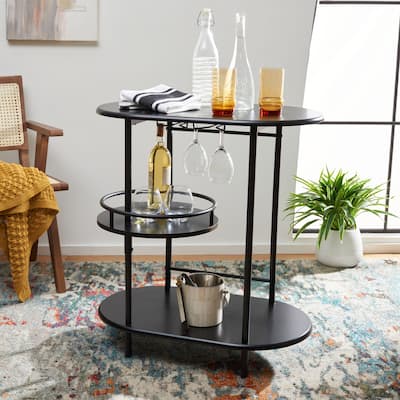 SAFAVIEH Iva 3-Tier Swivel Bar Table - 30"W x 18"D x 33"H
