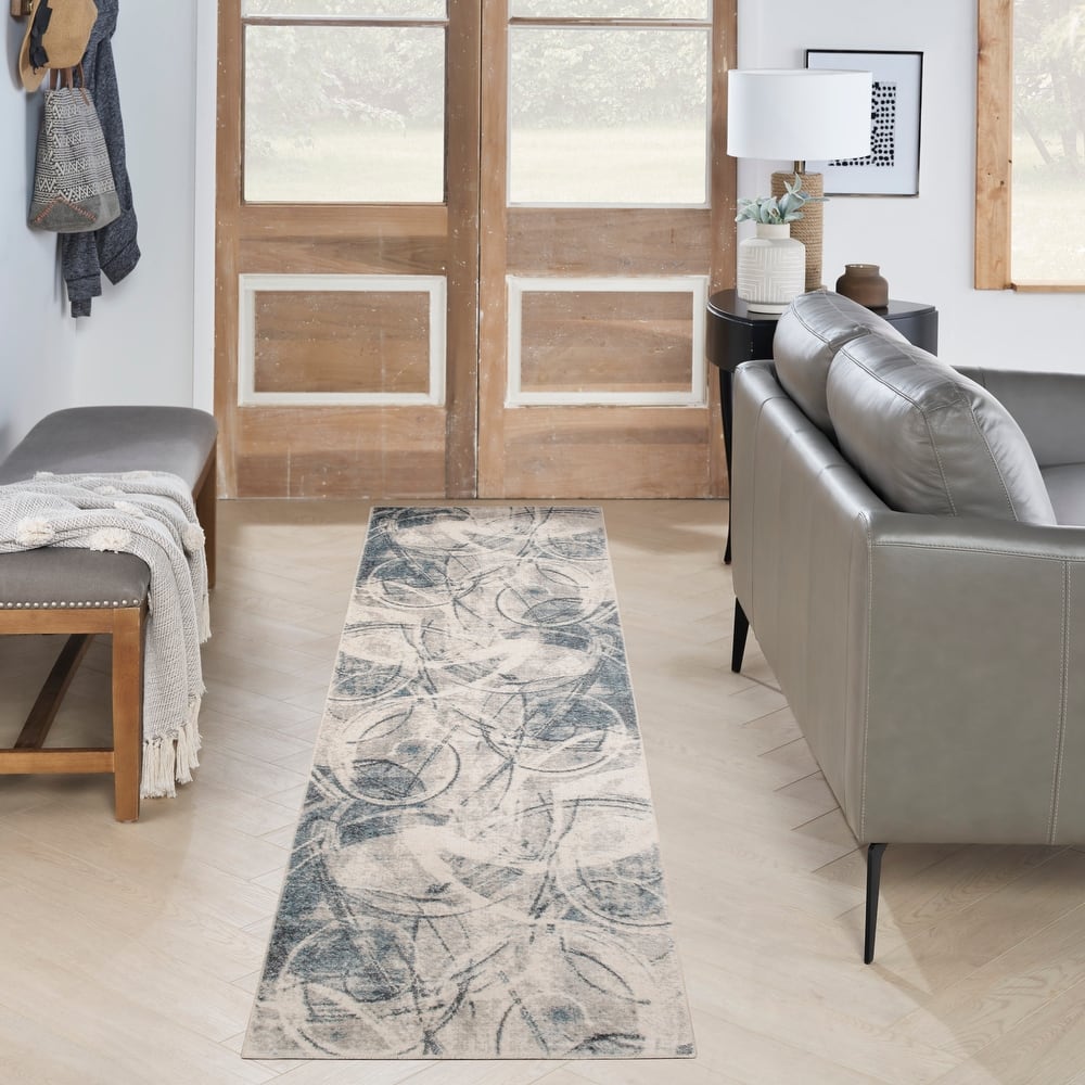 Nourison Astra Machine Washable Indoor only Abstract Area Rug