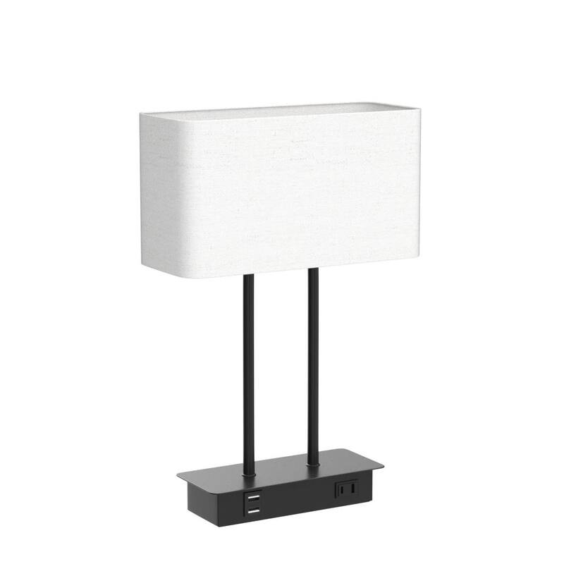 Bedside Touch Control Table Lamp with Dual USB Charging Ports 1 AC Outlet, 3 Way Dimmable Modern Nightstand Lamp