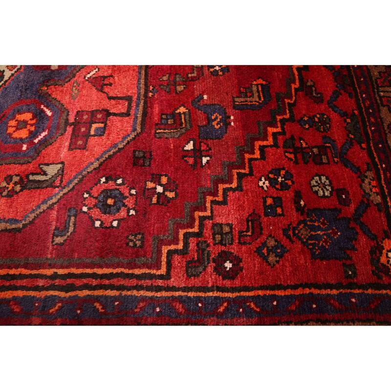 ECARPETGALLERY Hand-knotted Andelz Dark Red Wool Rug - 4'8 x 6'4