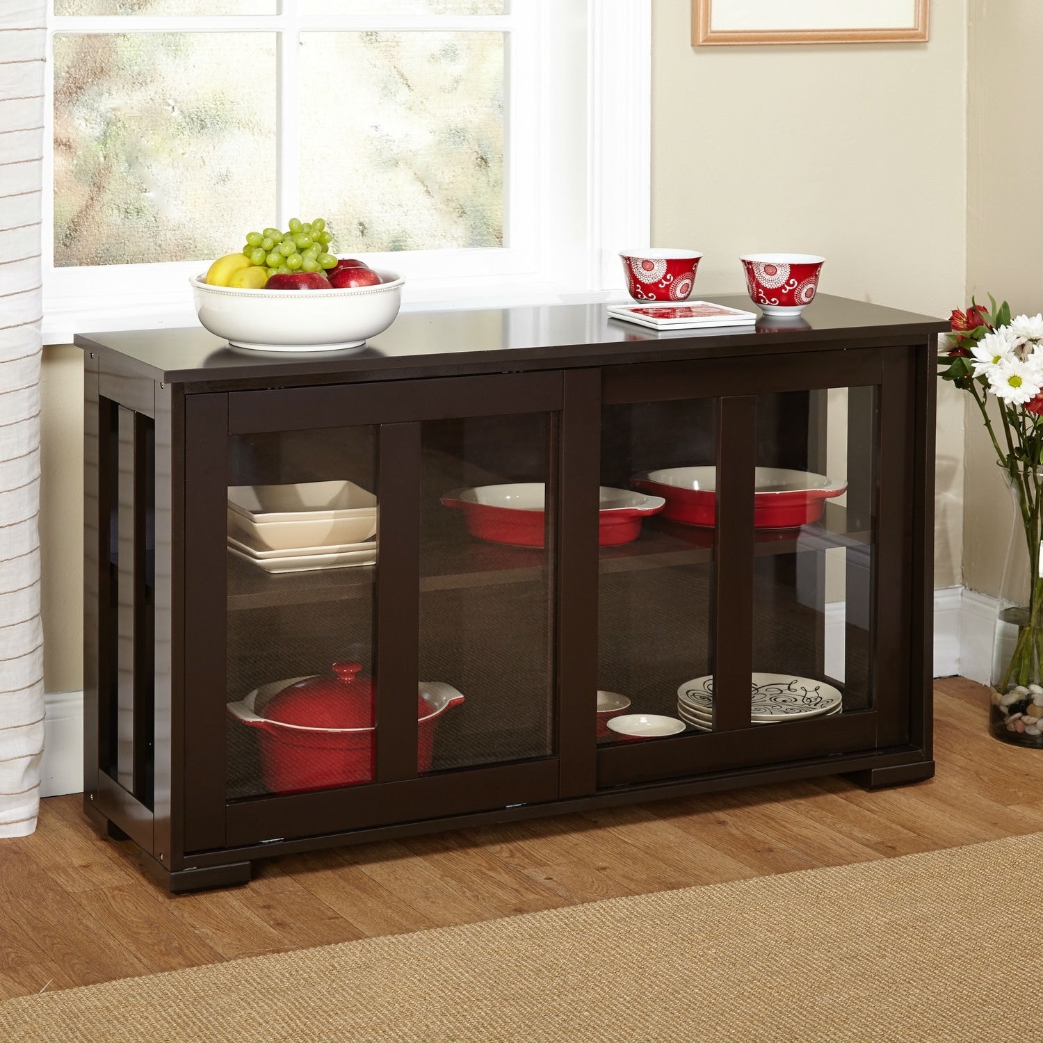 Espresso store buffet cabinet