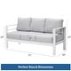 preview thumbnail 13 of 33, 3-Seater Outdoor Couch with Plush Cushions, Broad Armrests and Contoured Backrests