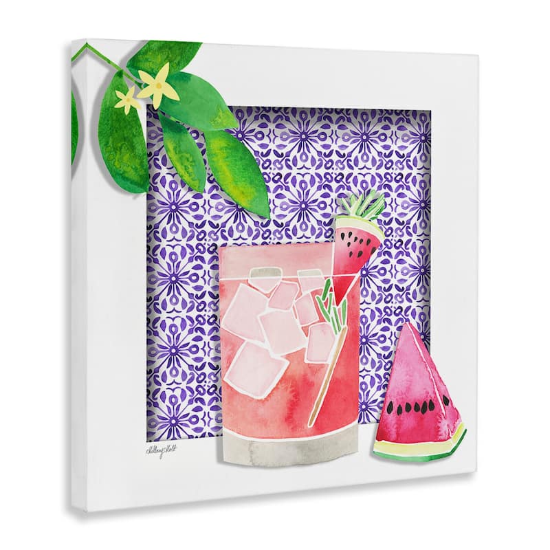 Stupell Fruity Watermelon Drink Canvas Wall Art Design By Hillary Holt