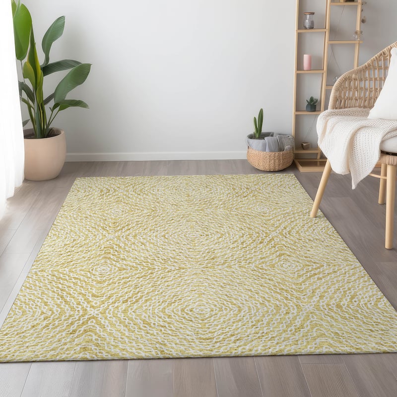 Premium Washable Super Soft Modern Mirage Mayfield Rug - Gilded - 2' 6" x 3' 10" - Rectangle