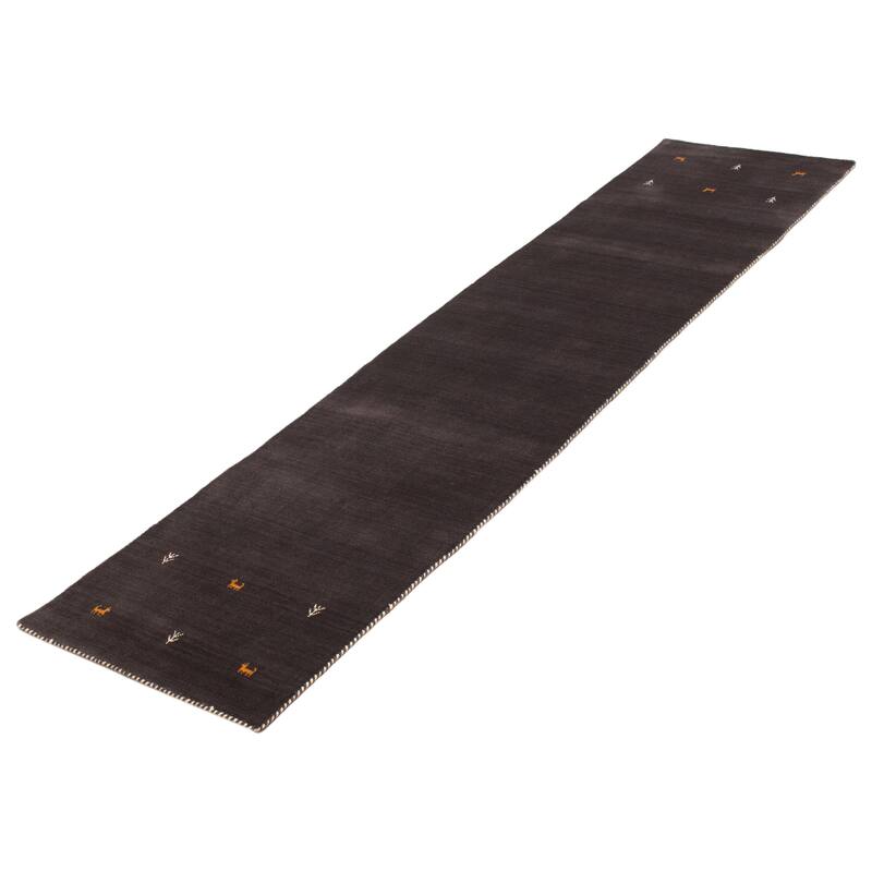 Kashkuli Gabbeh Grey Rug 2'7" x 11'5" - 2'7 x 11'5
