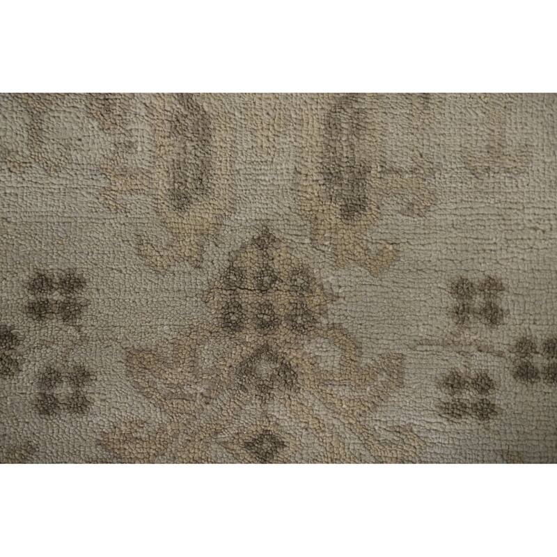 Oushak Area Rug Hand-Knotted Oriental Wool Carpet - 8'11"x 12'0"